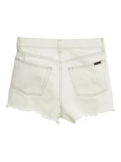 Pre-owned Saint Laurent Frayed Denim Shorts
