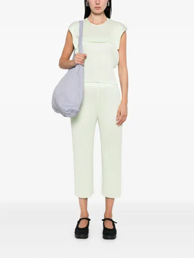 Issey Miyake Pleated Cropped Trousers