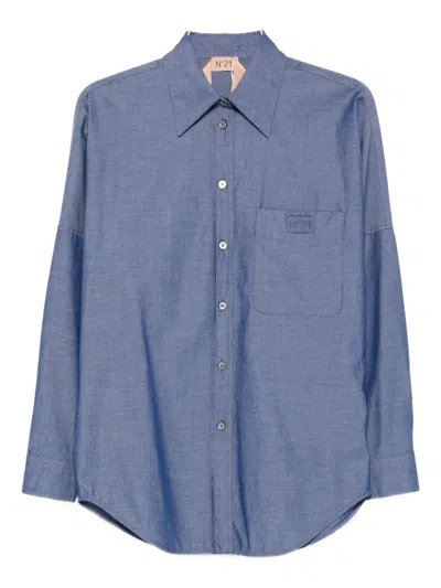 N°21 Patch-pocket Shirt In Blue