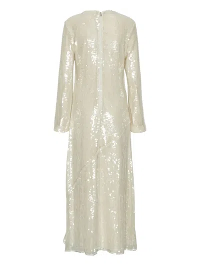 Rotate Birger Christensen Sequin-embellished Maxi Dress - Women's - Elastane/polyester/recycled Polyester In White