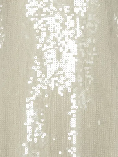 Rotate Birger Christensen Sequin-embellished Maxi Dress - Women's - Elastane/polyester/recycled Polyester In White