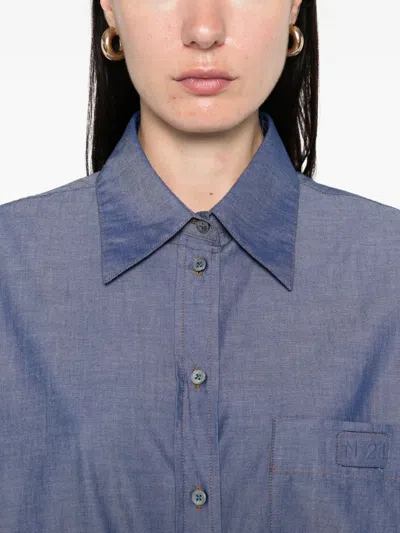 N°21 Patch-pocket Shirt In Blue