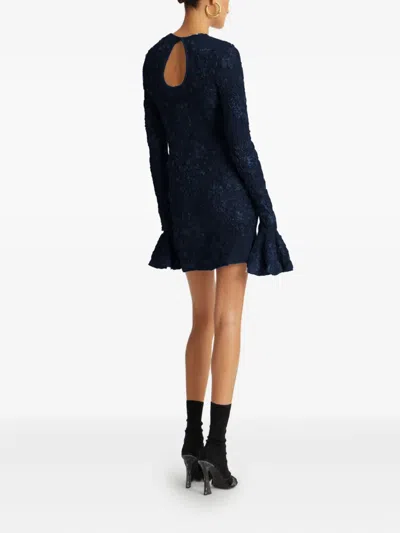 Rotate Birger Christensen Rotate Tulle Dress With All-over Rose Details In Black