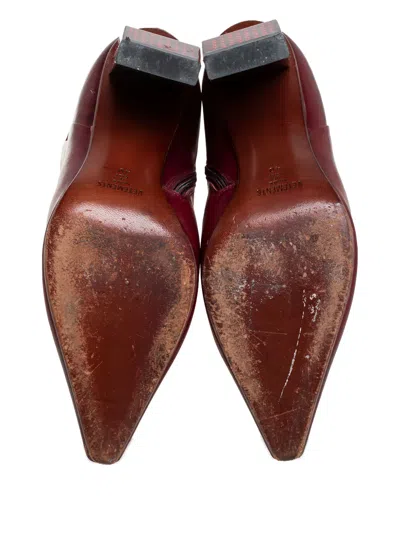 Pre-owned Vetements  100mm Pointed-toe Boots In Red