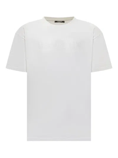 Balmain Logo-embossed T-shirt In White
