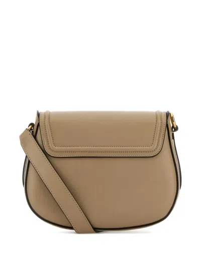 Chloé Borsa A Tracolla Horse Medal In Pelle Cappuccino  Donna