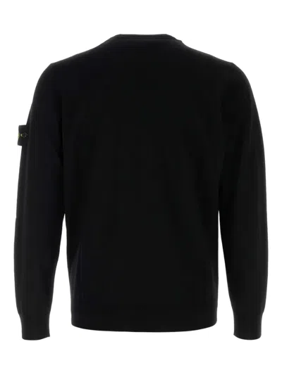Stone Island Cotton Sweatshirt In Black