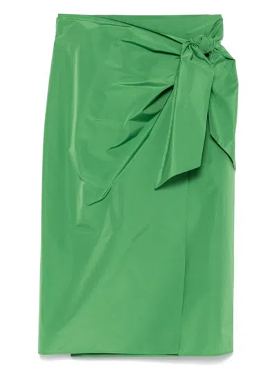 Weekend Max Mara Narsete Midi Skirt In Green