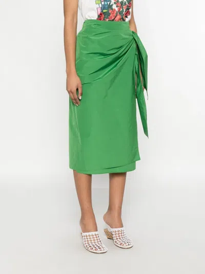 Weekend Max Mara Narsete Midi Skirt In Green