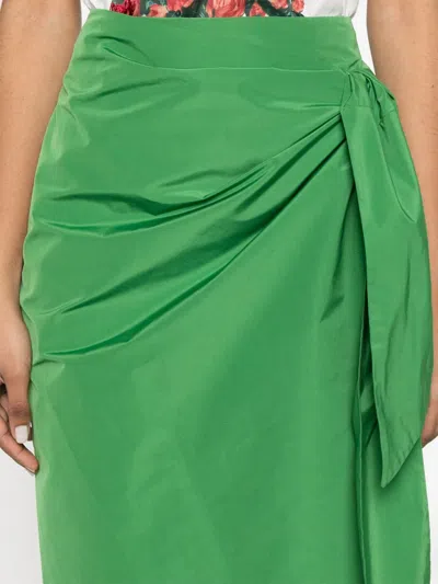 Weekend Max Mara Narsete Midi Skirt In Green
