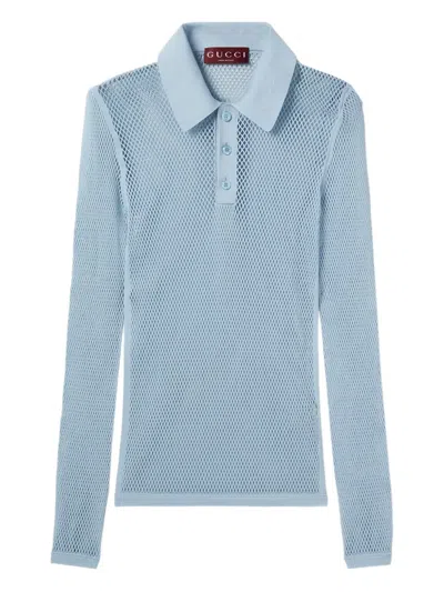 Gucci Mesh Technical Polo Shirt