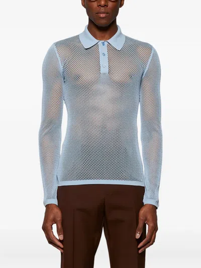 Gucci Mesh Technical Polo Shirt