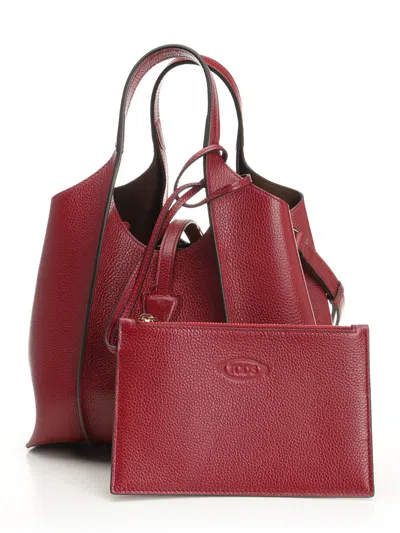Tod's Tsb Shopping Pend. T Mini Handbags Bordeaux