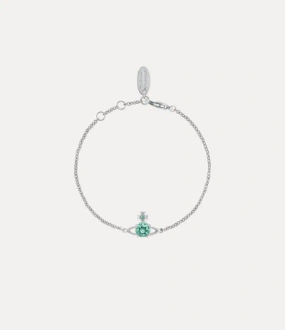 Vivienne Westwood Reina Small Bracelet Platinum-light-turquoise-cz Platinum-light-turquoise-cz Women