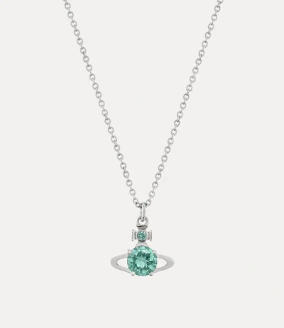 Vivienne Westwood Reina Pendant Necklace Platinum-light-turquoise-cz Platinum-light-turquoise-cz Women