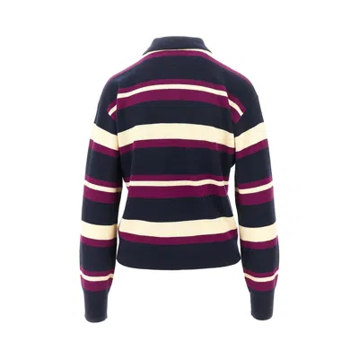 Guest In Residence Collegiate Stripe Polo Midnight Combo In Blue