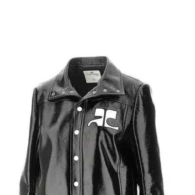 Courrèges Courreges Women Reedition Vinyl Jacket In Black