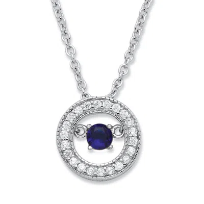 Palm Beach Jewelry Birthstone .925 Silver Cz In Motion Necklace
