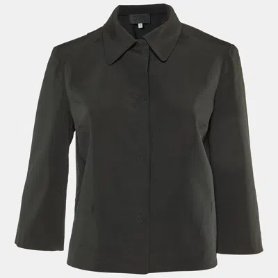 Pre-owned D & G Black Crepe Light Weight Shirt Jacket M