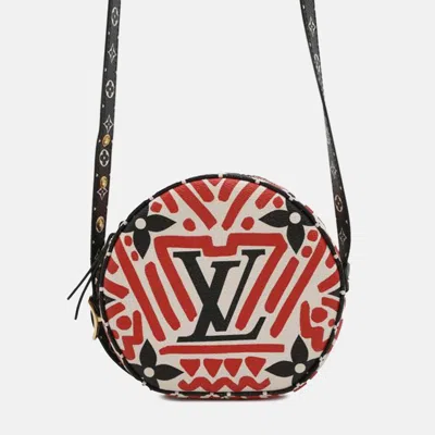 Pre-owned Louis Vuitton Red Monogram Giant Crafty Boite Chapeau Souple Bag