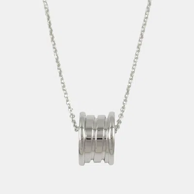 Pre-owned Bvlgari B-zero1 18k White Gold Pendant Necklace