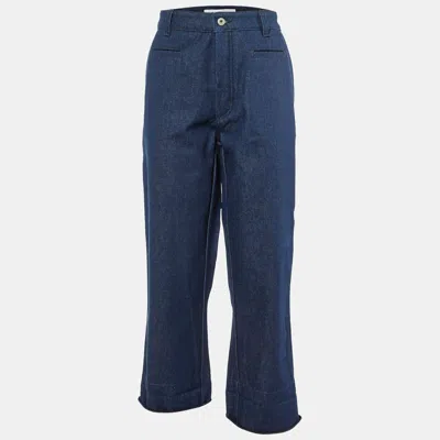 Pre-owned Loewe Blue Denim Fisherman Cuffed Jeans Xxl/waist 37"