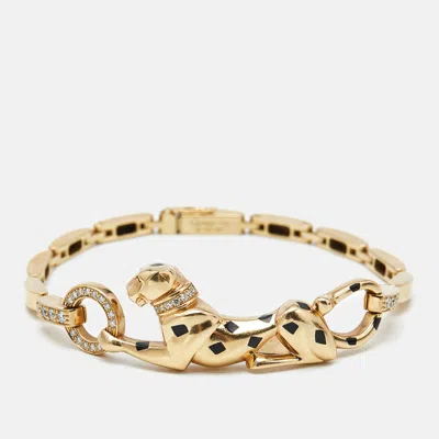 Pre-owned Cartier Multi Gemstone 18k Yellow Gold Bracelet
