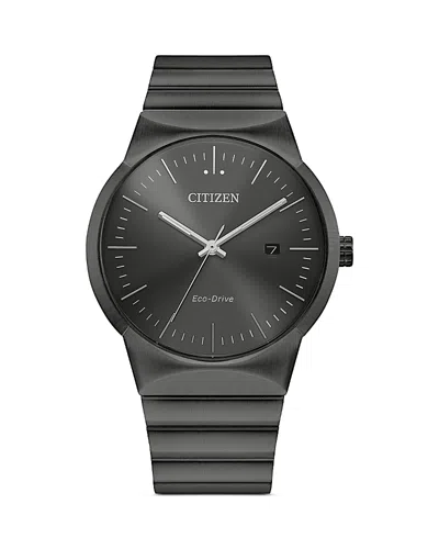 Citizen Men's Axiom 40mm Solar Powered Quartz Eco-drive Watch In Black