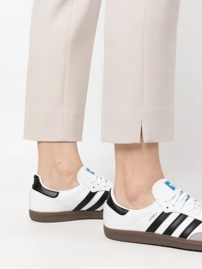Peserico Cropped Slim Fit Pants In White