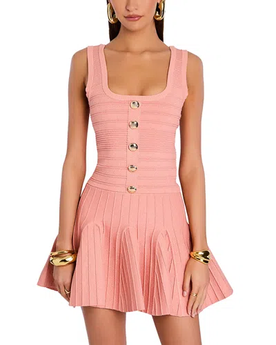 Retroféte Brooke Flared Mini Dress In Pink