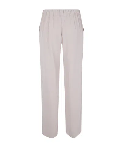 P.a.r.o.s.h Straight Trousers With Elastic Waistband And Side Pockets