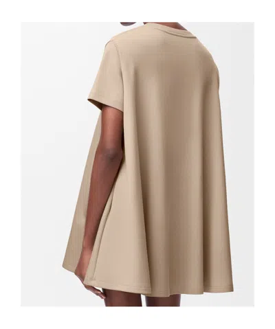 Loewe Trapeze Dress In Cotton Blend In Neutral