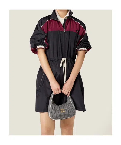 Miu Miu Technical Silk Mini-dress