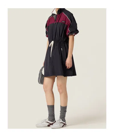 Miu Miu Technical Silk Mini-dress