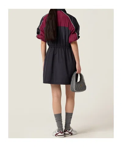 Miu Miu Technical Silk Mini-dress
