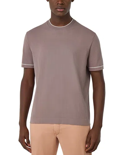 Boggi Milano Fine-knit Cotton T-shirt In Gray