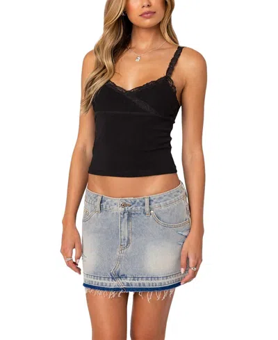 Edikted Amilia Lace Trim Tank Top