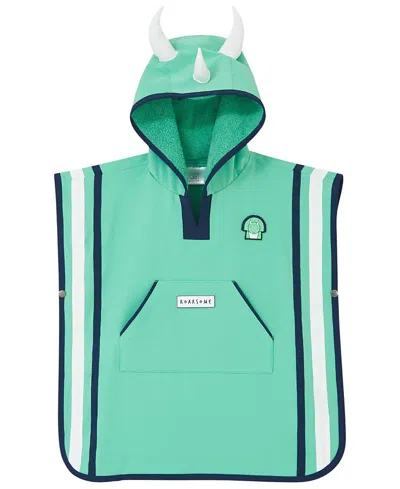 Roarsome Unisex Poncho Towel Cover Up - Big Kid In Green