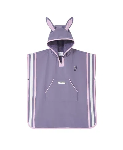 Roarsome Unisex Poncho Towel Cover Up - Big Kid In Purple