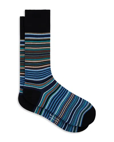 Paul Smith Striped Socks In Blue