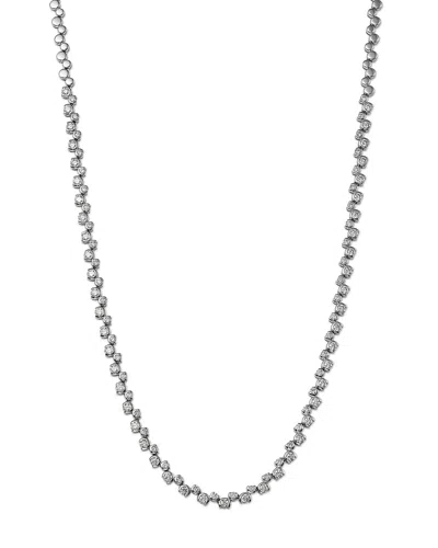 Bloomingdale's Fine Collection Diamond Scattered Bezel Tennis Necklace In 14k White Gold, 5.5 Ct. T. W.