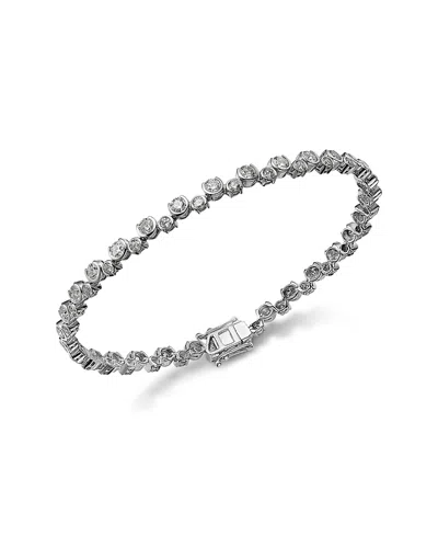 Bloomingdale's Fine Collection Diamond Scattered Bezel Tennis Bracelet In 14k White Gold, 3.5 Ct. T. W.