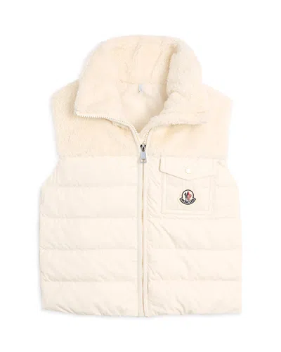 Moncler Unisex Jeromy Teddy Down Puffer Vest - Big Kid In Neutral