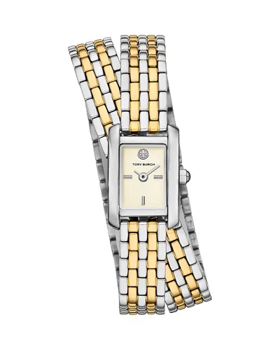 Tory Burch The Mini Eleanor Double Wrap Watch, 17mm X 25mm In Gold