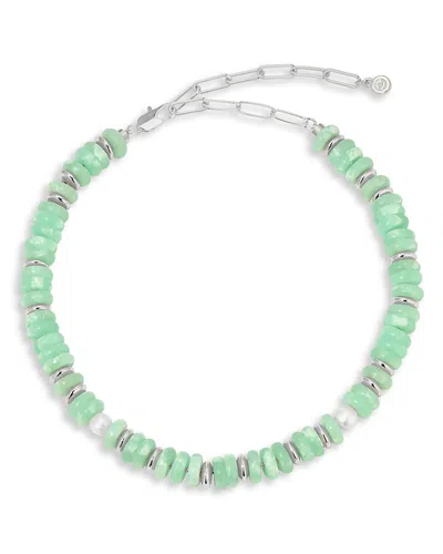 Ettika Saint Tropez Beaded Collar Necklace, 15-20 In Neutral