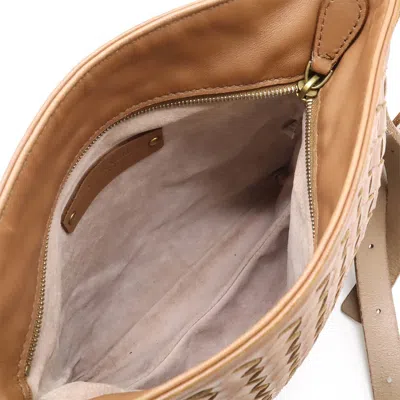 Pre-owned Bottega Veneta Brown Pink Leather Pochette Shoulder Bag ()
