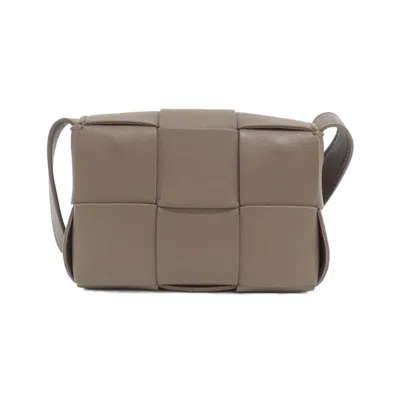 Pre-owned Bottega Veneta Gray Leather Shoulder Bag ()