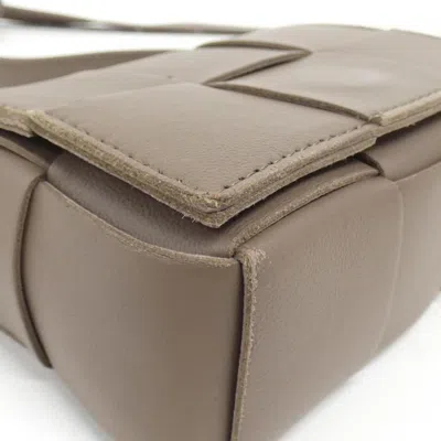 Pre-owned Bottega Veneta Gray Leather Shoulder Bag ()