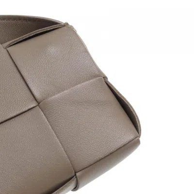 Pre-owned Bottega Veneta Gray Leather Shoulder Bag ()