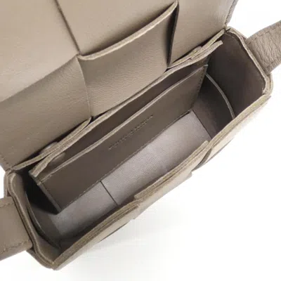 Pre-owned Bottega Veneta Gray Leather Shoulder Bag ()